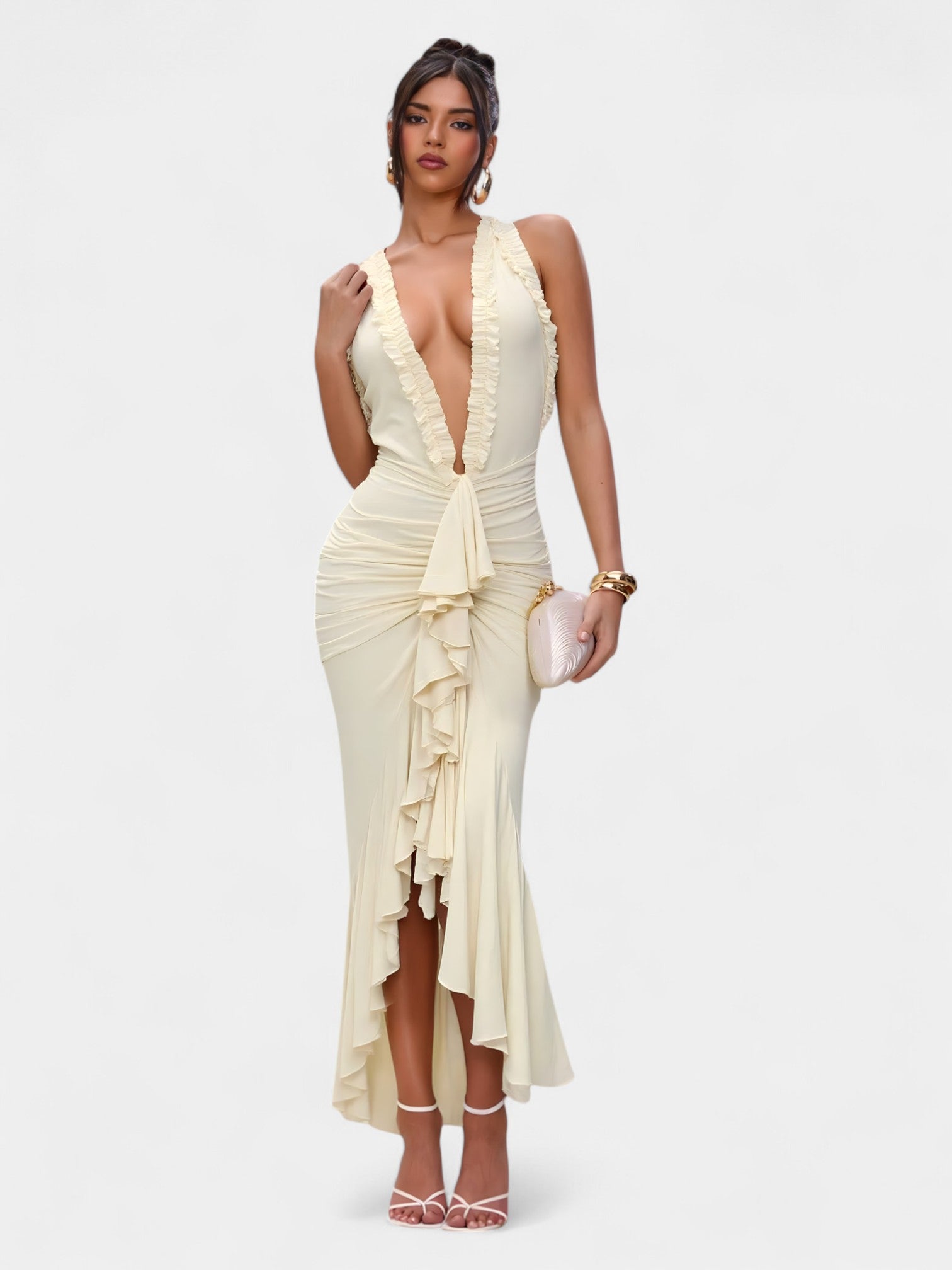 CASSIRA MAXI DRESS - CREAM