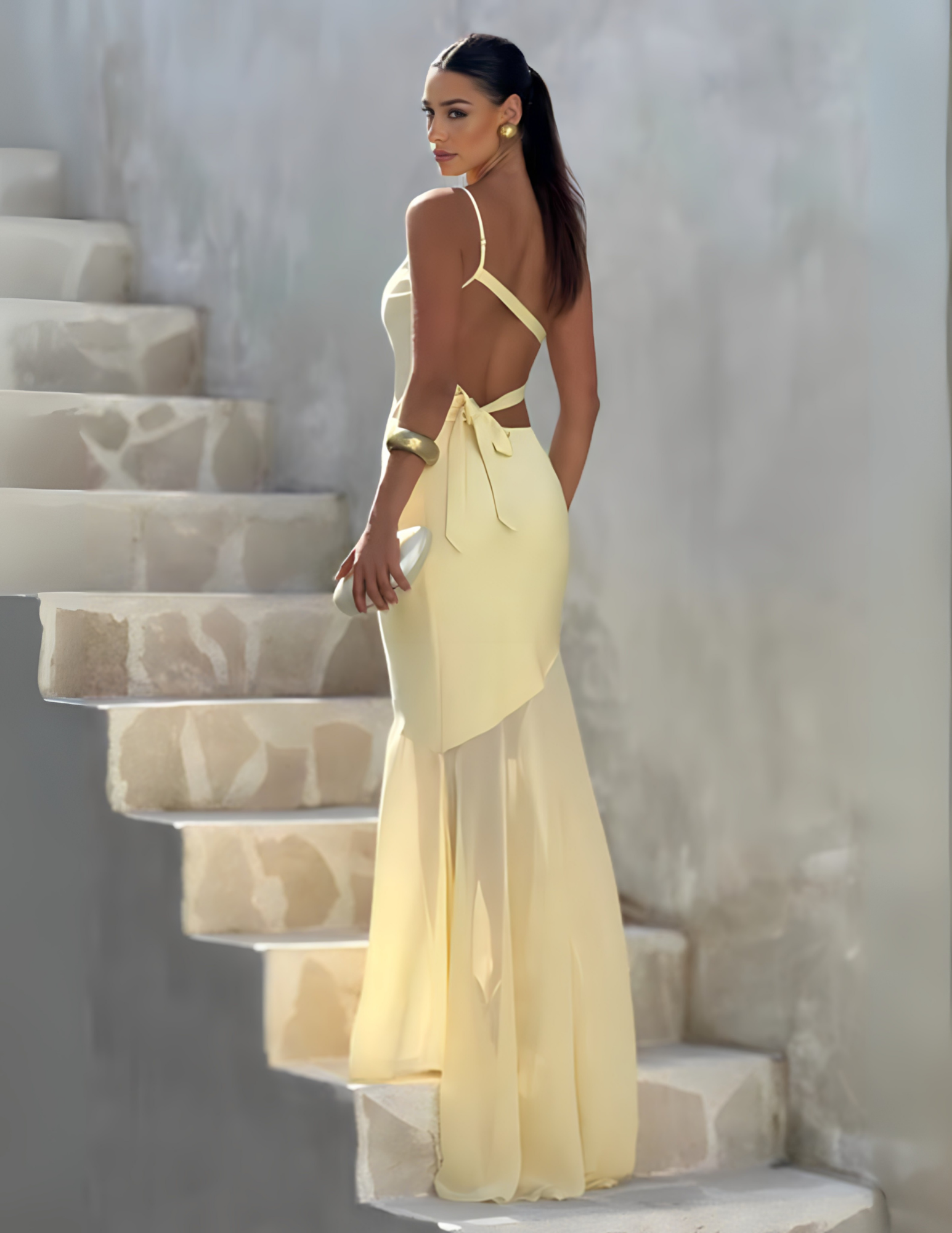 JULISSA MAXI DRESS - LEMON