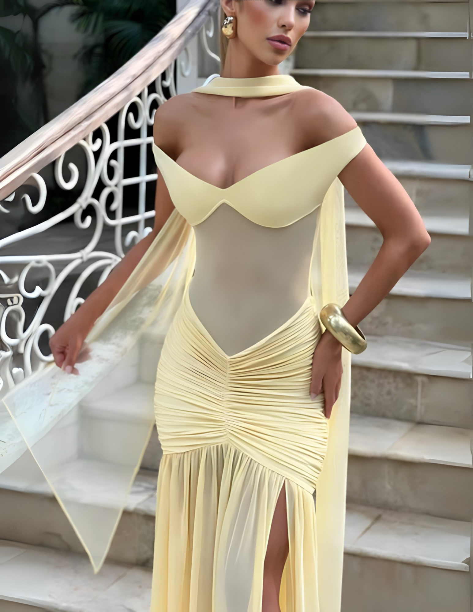 ALESSIA MAXI DRESS - LEMON
