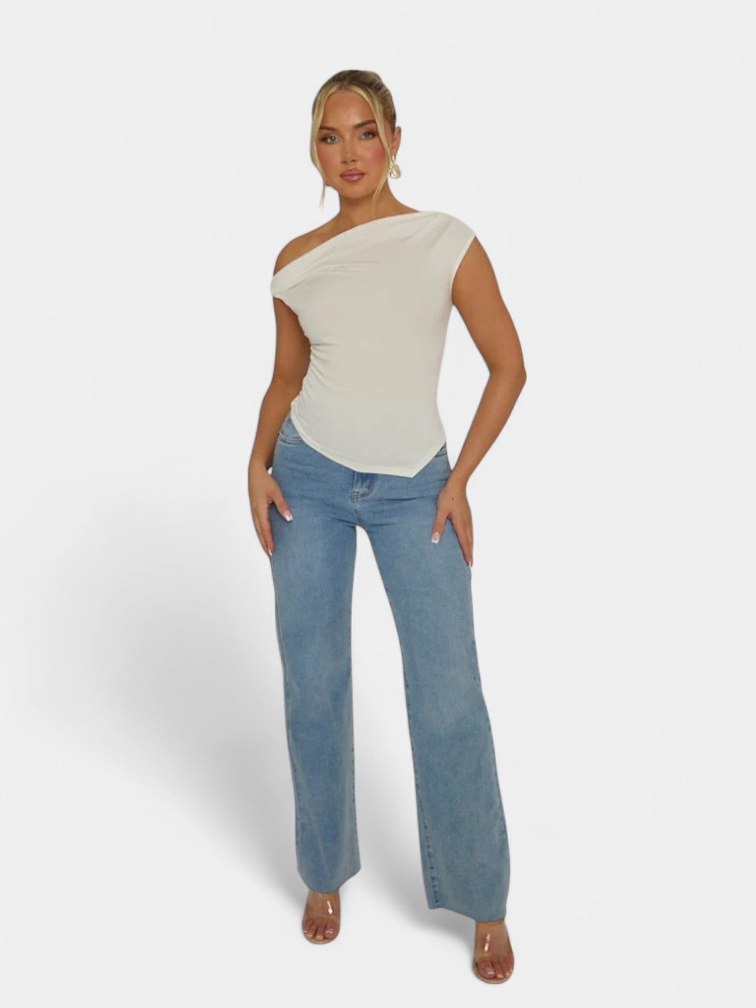 ZAHARA TWIST SHOULDER TOP