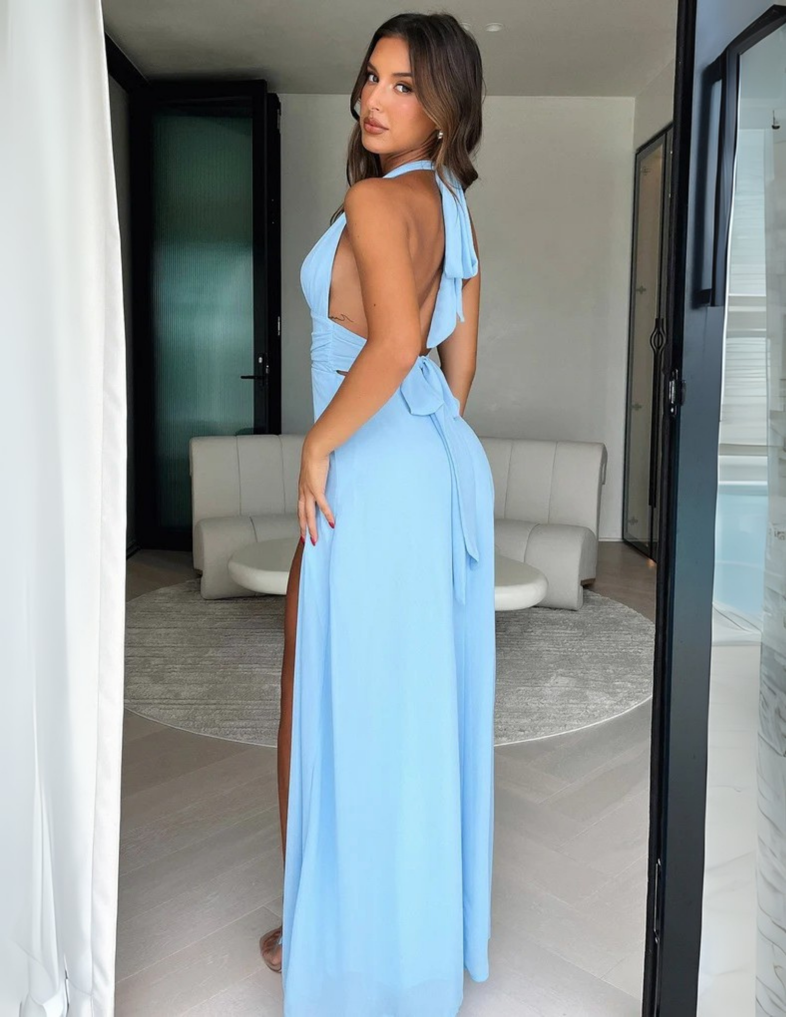 OPHELIA MAXI DRESS - AQUA