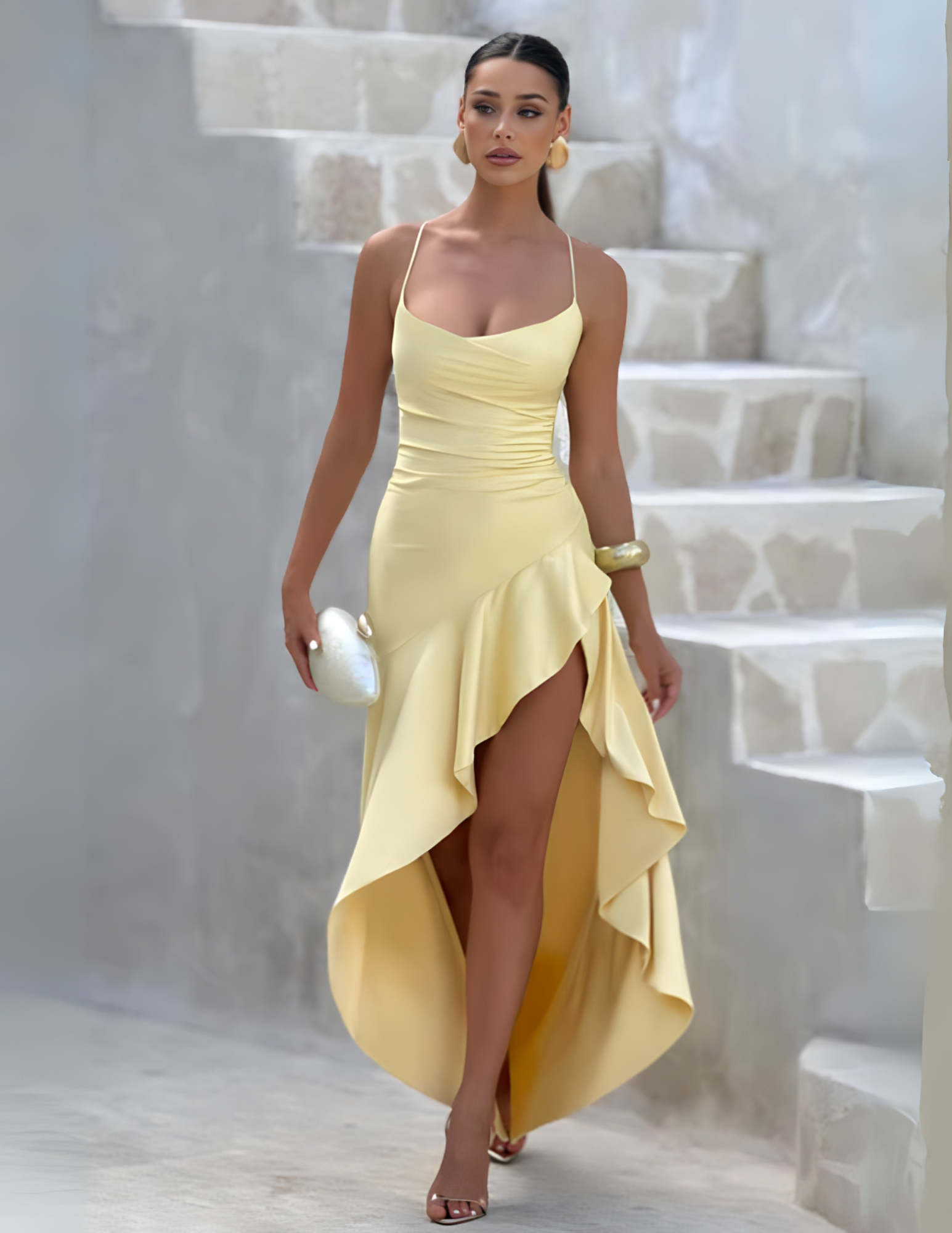ROSETTA MAXI DRESS - LEMON