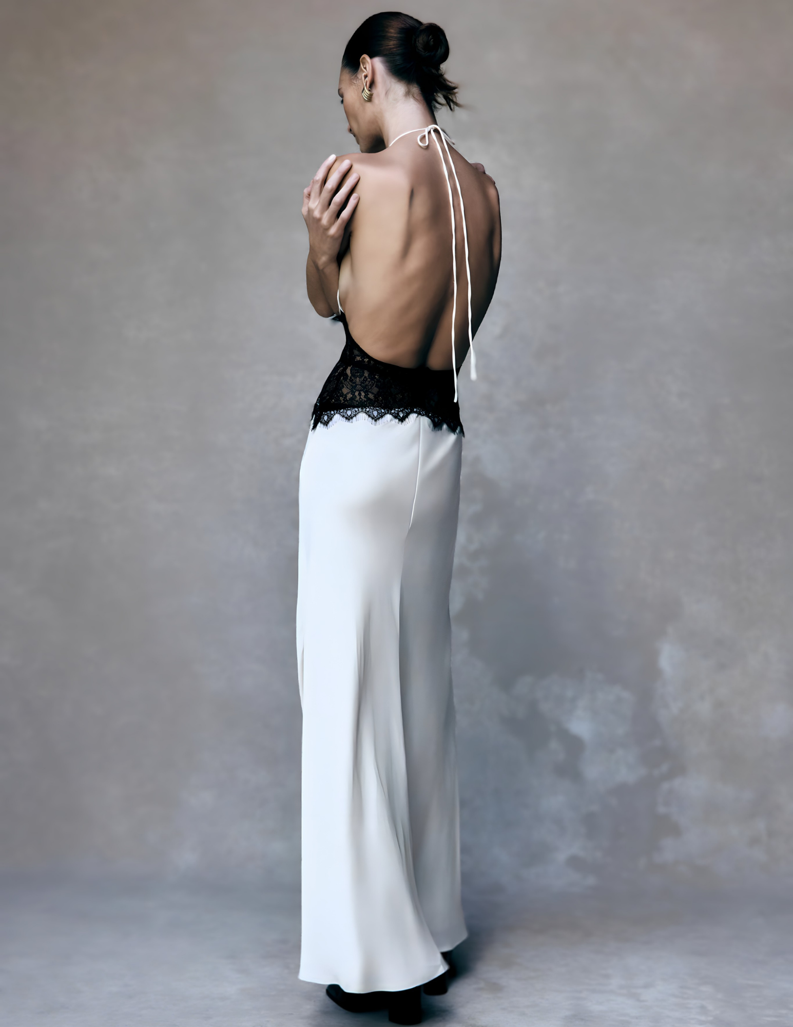 ETNA MAXI DRESS - BLACK / IVORY