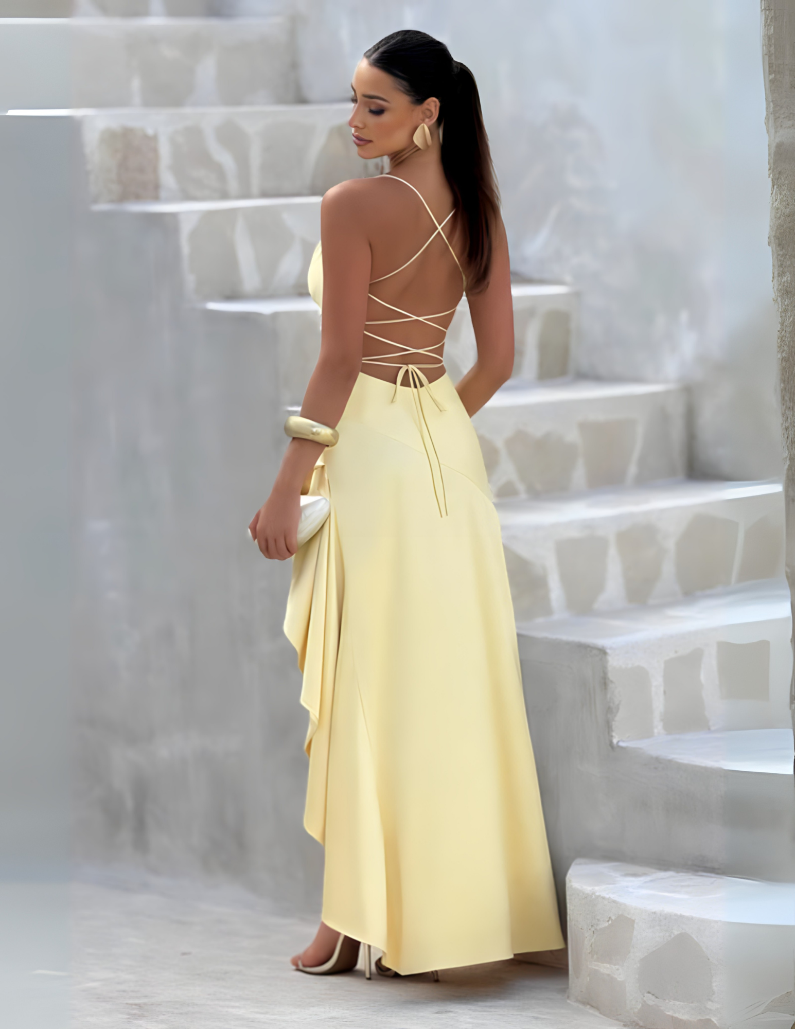 ROSETTA MAXI DRESS - LEMON