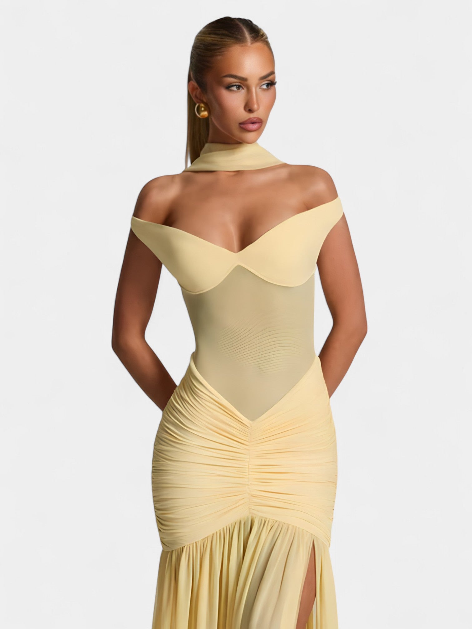 ALESSIA MAXI DRESS - LEMON