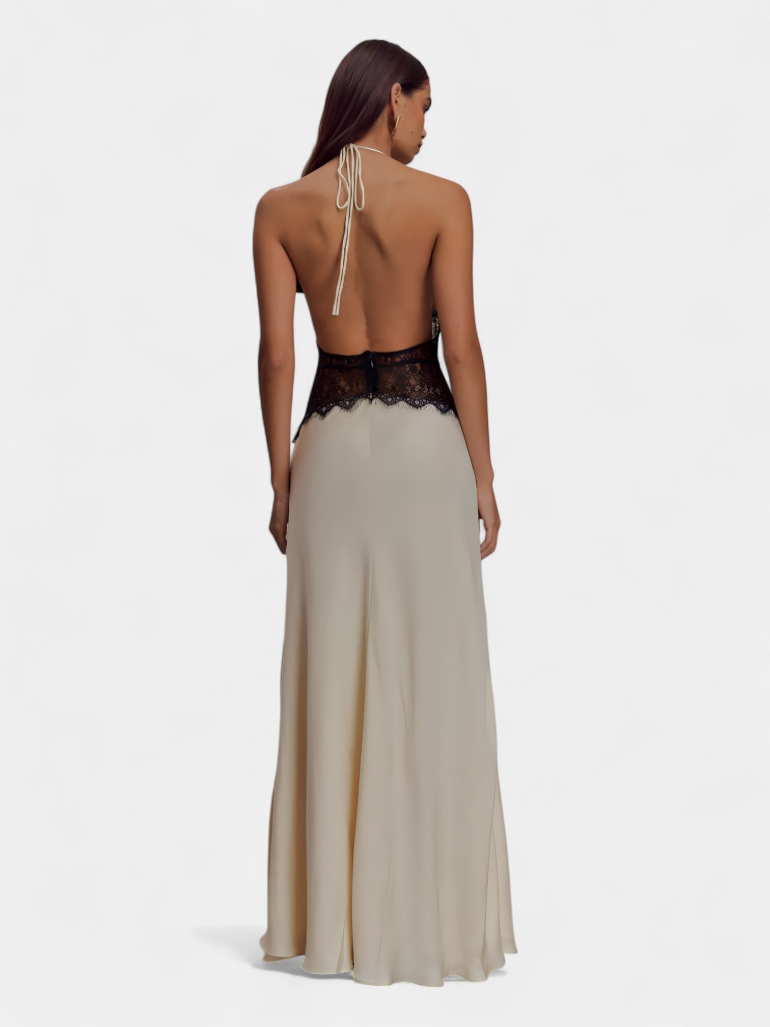 ETNA MAXI DRESS - BLACK / IVORY