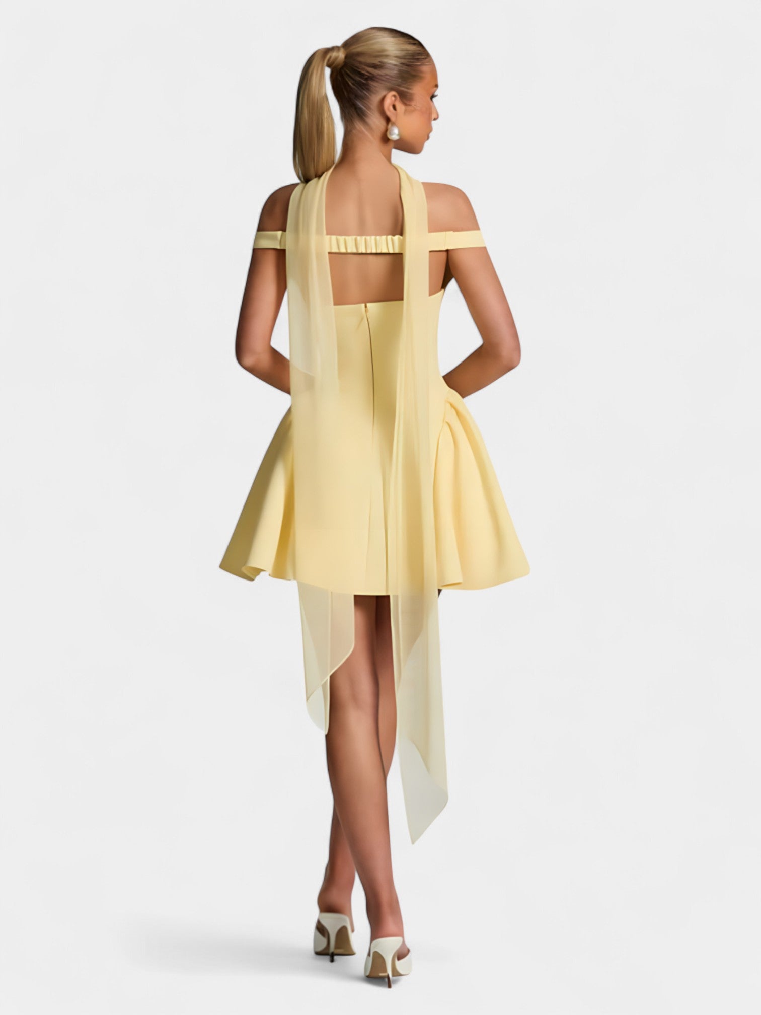 VALETTA MINI DRESS - LEMON