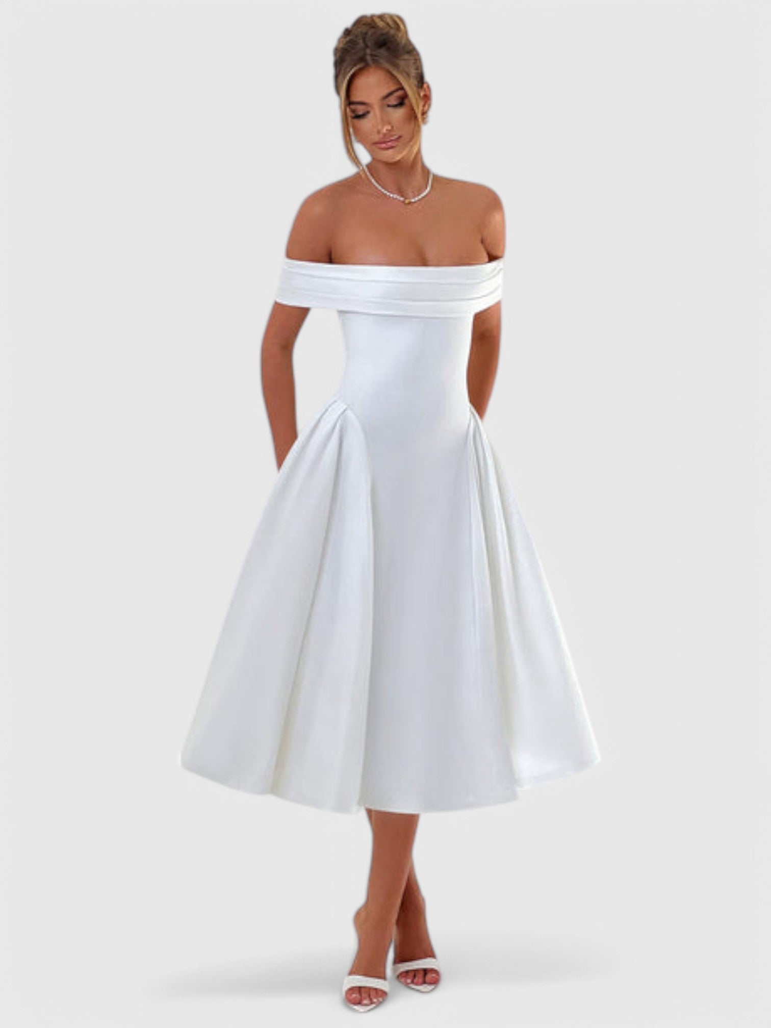 DEBRA MIDI DRESS - IVORY