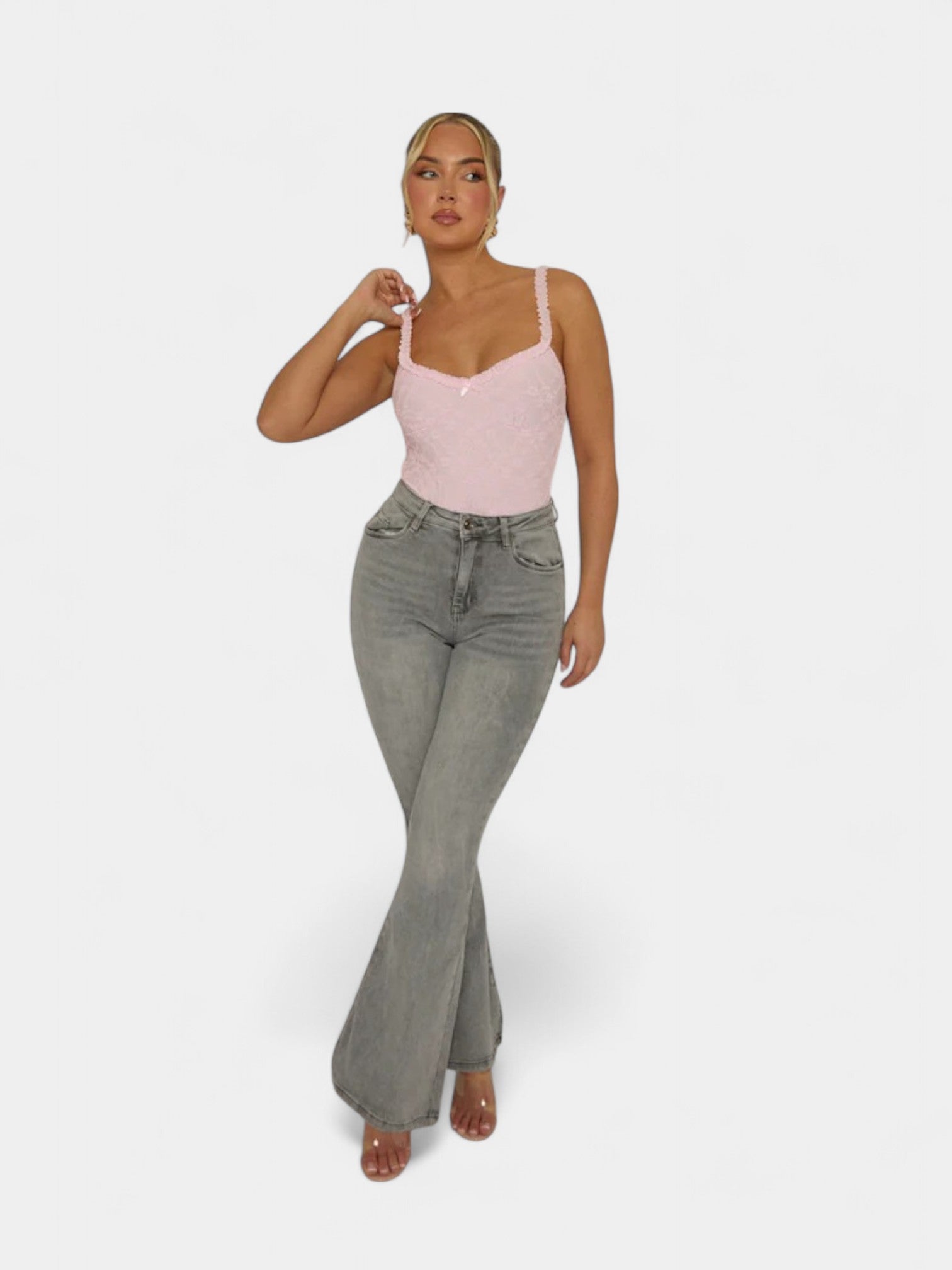 DIONE PINK LACE BODYSUIT