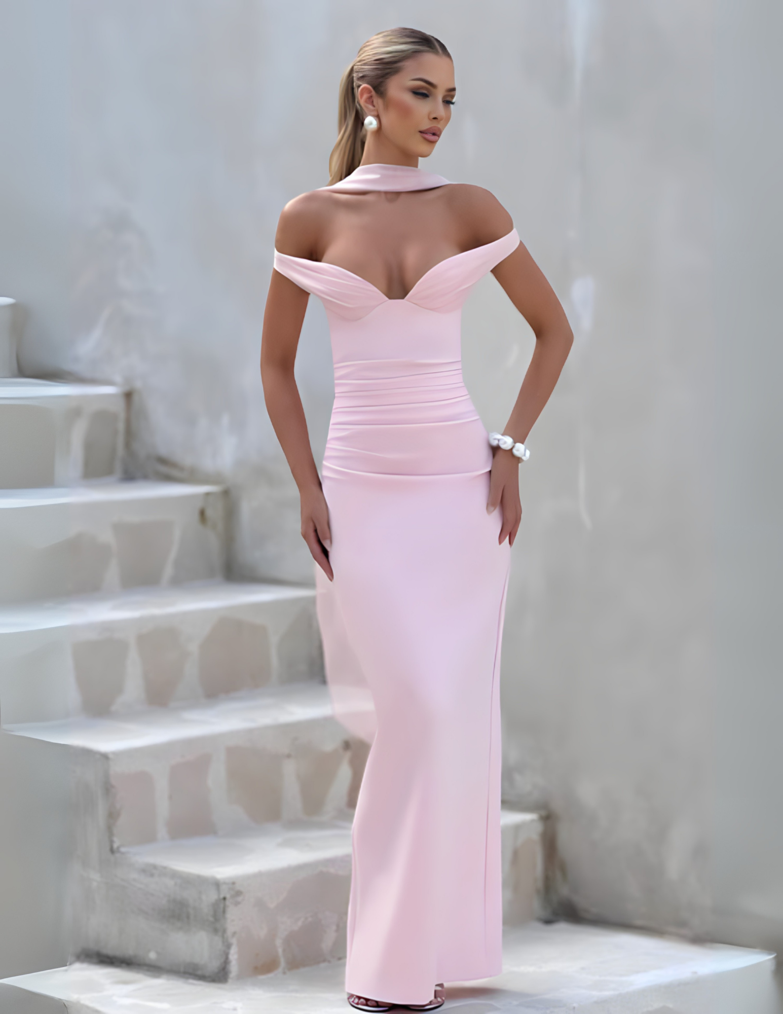 ALESSIA MAXI DRESS - BLUSH