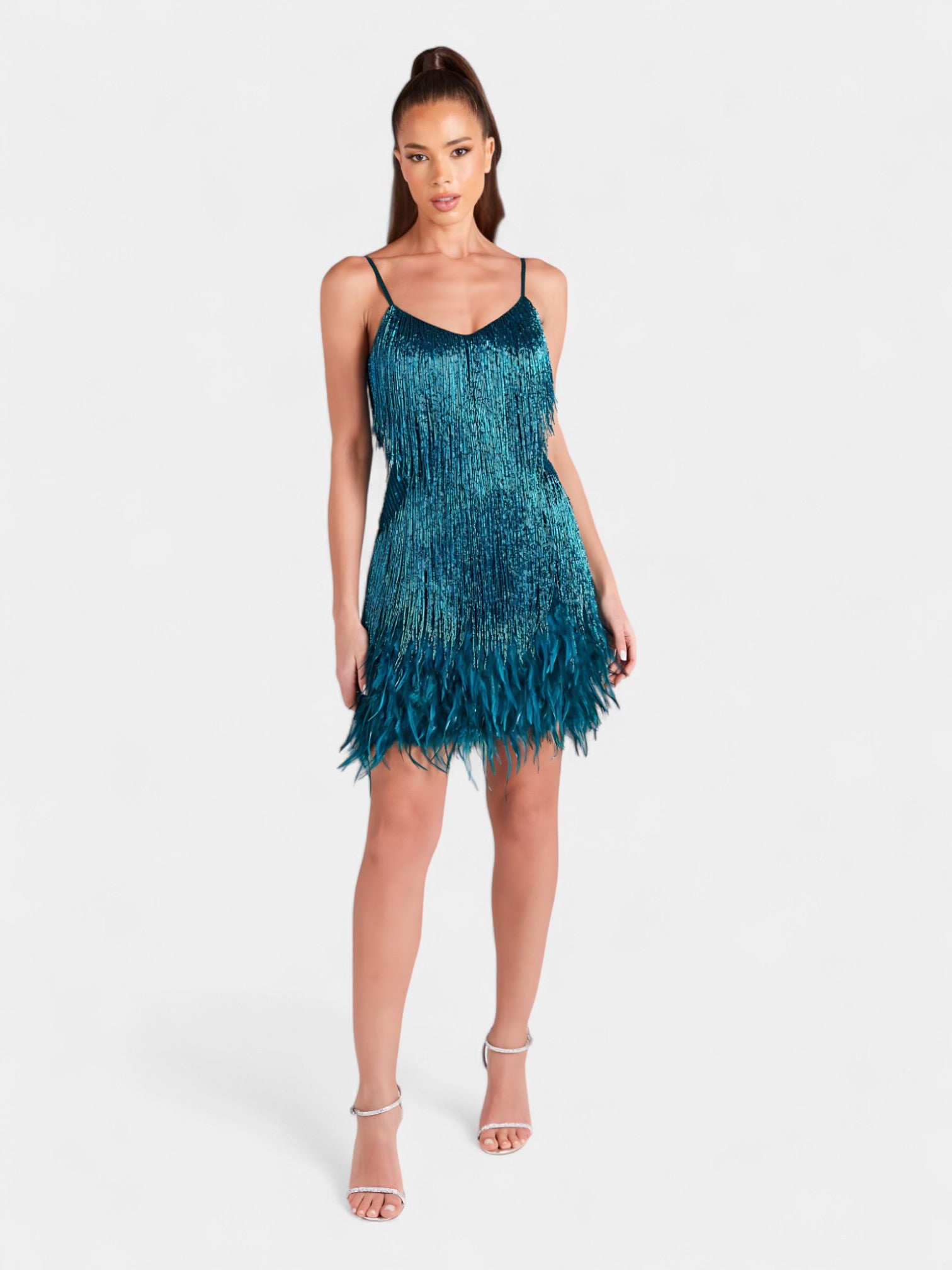 ALIRA MINI DRESS - TEAL