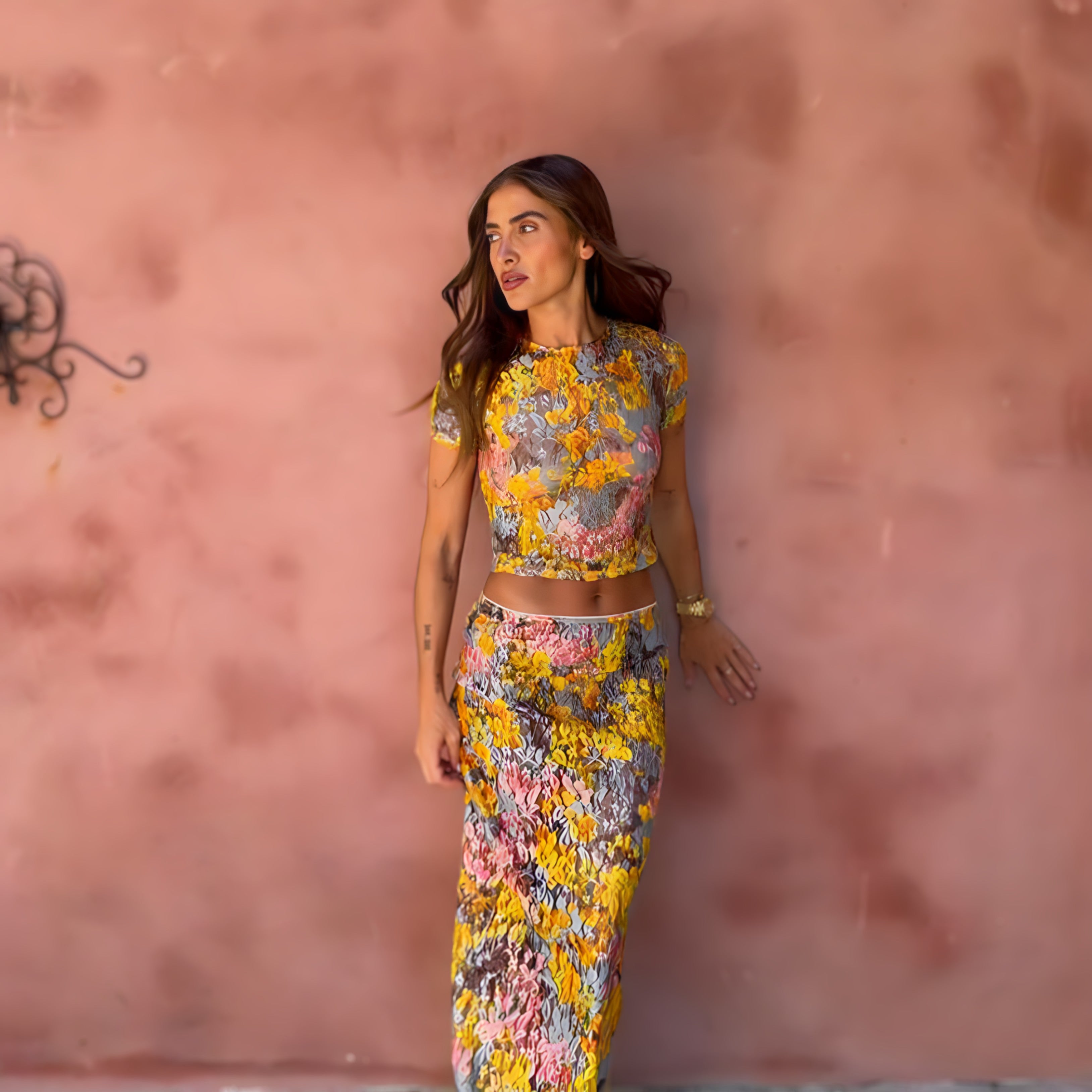 BORDEUX FLORAL PRINT CO-ORD SET