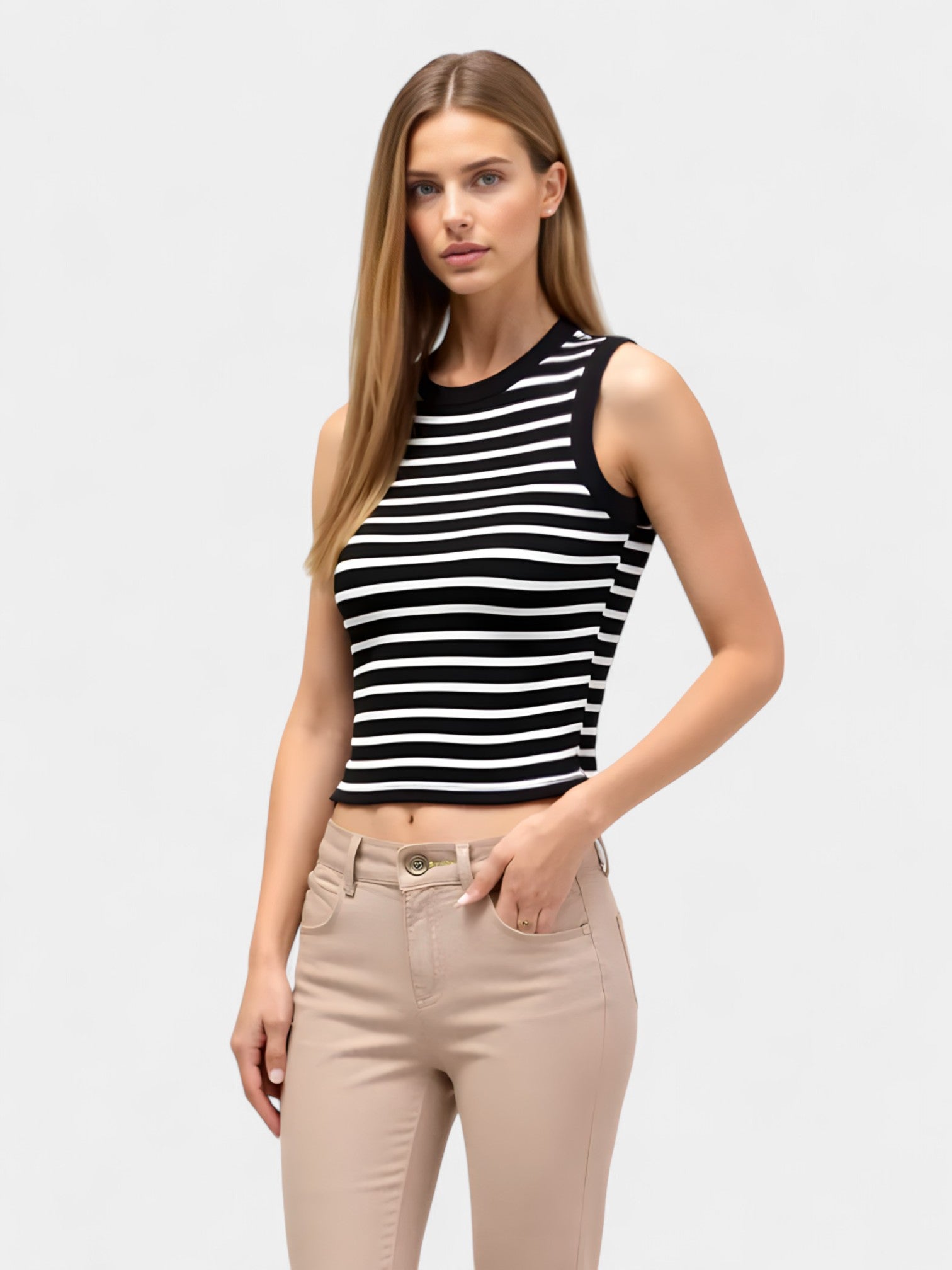 DELIA CROP TOP - BLUE