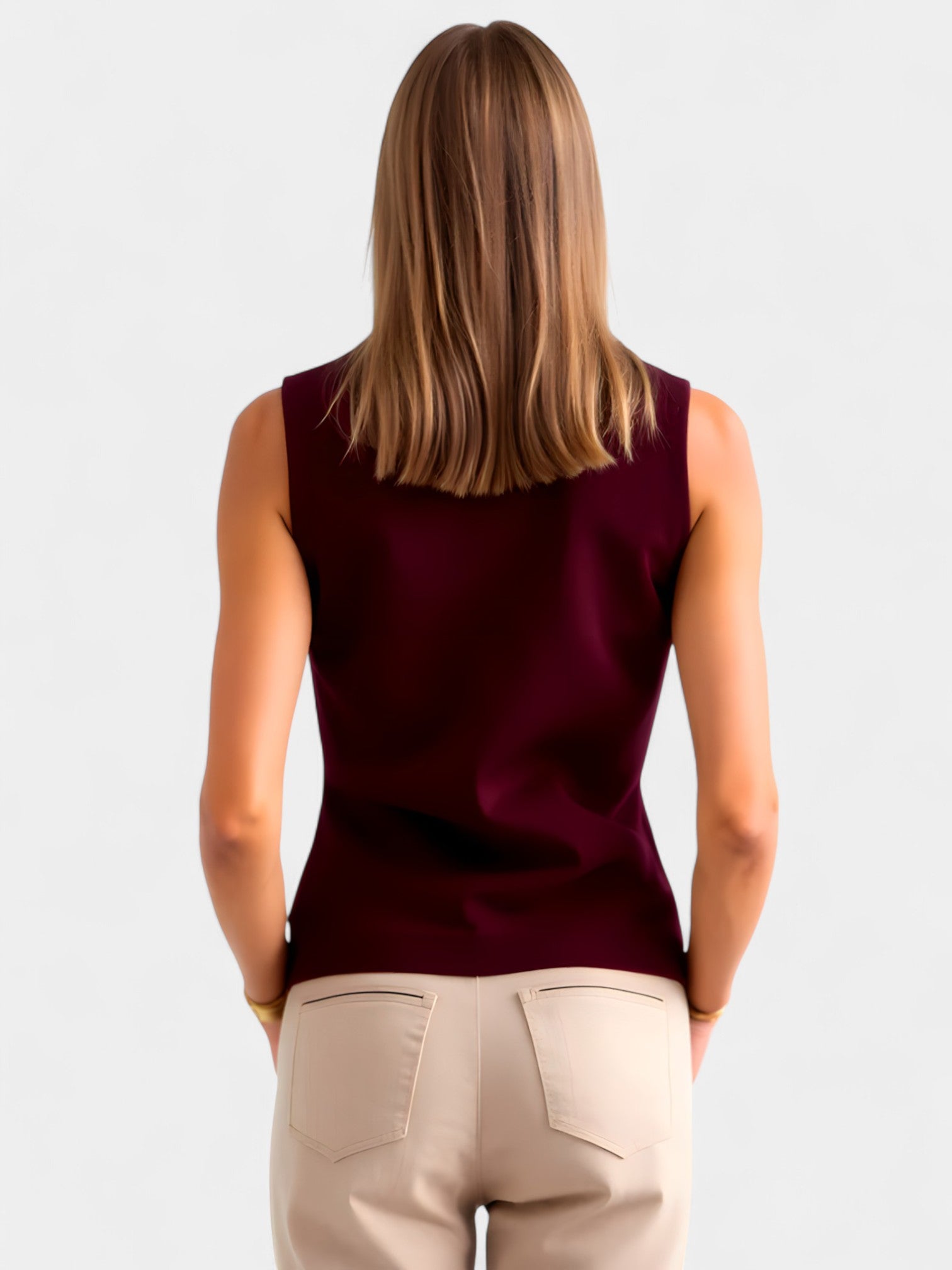 ELEANOR BLAZER VEST - BURGUNDY