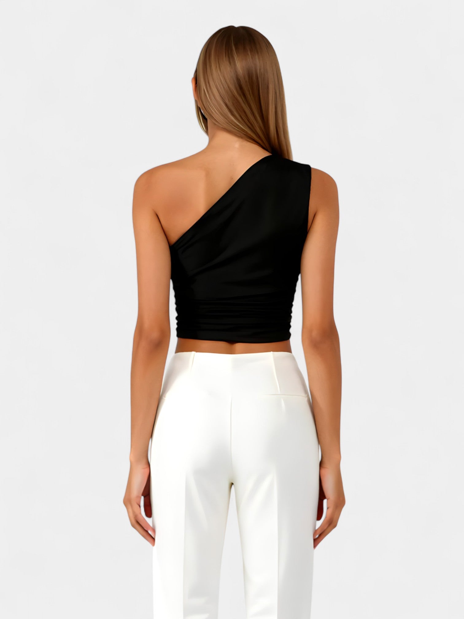 PERLA CROP TOP - BLACK