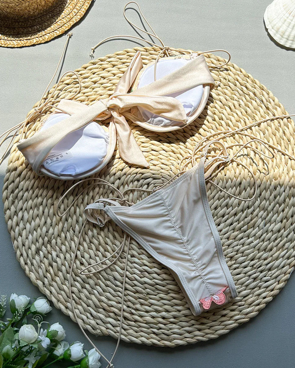 CANNES SEQUIN EMBROIDERY SWIMSUIT