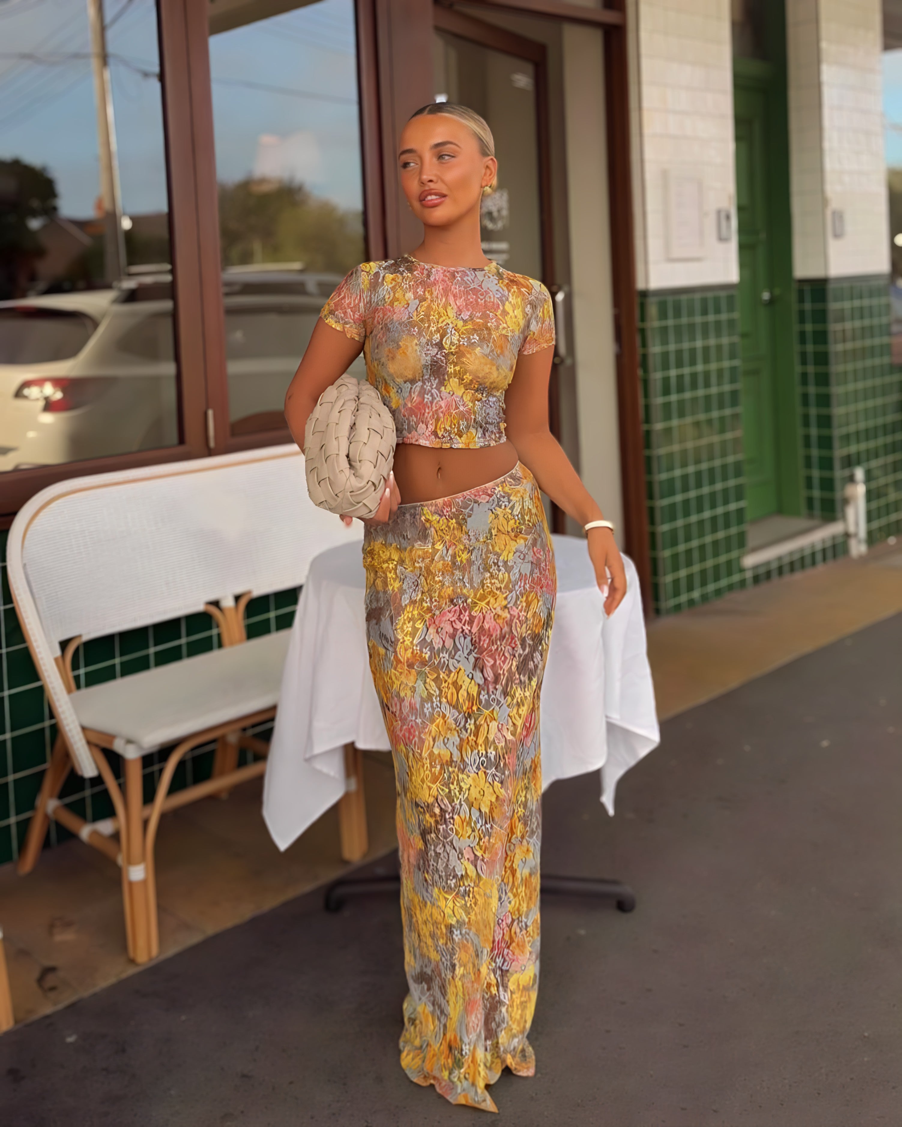 BORDEUX FLORAL PRINT CO-ORD SET