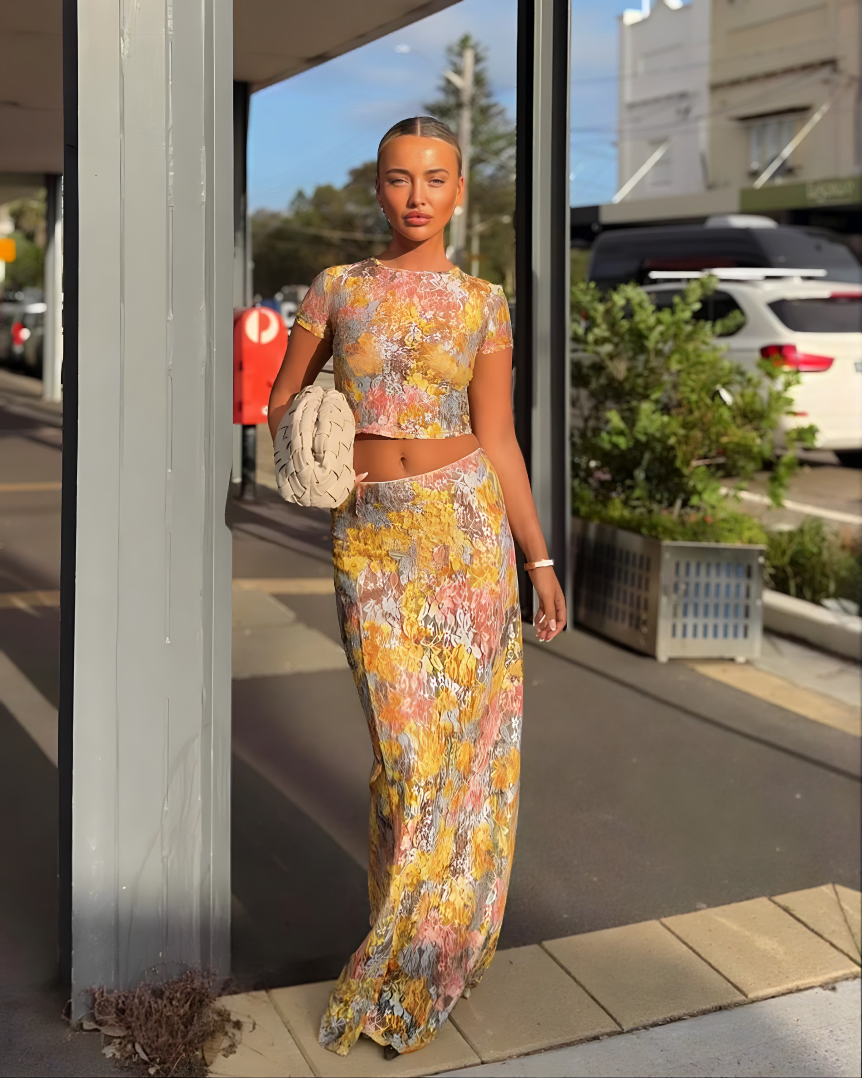BORDEUX FLORAL PRINT CO-ORD SET