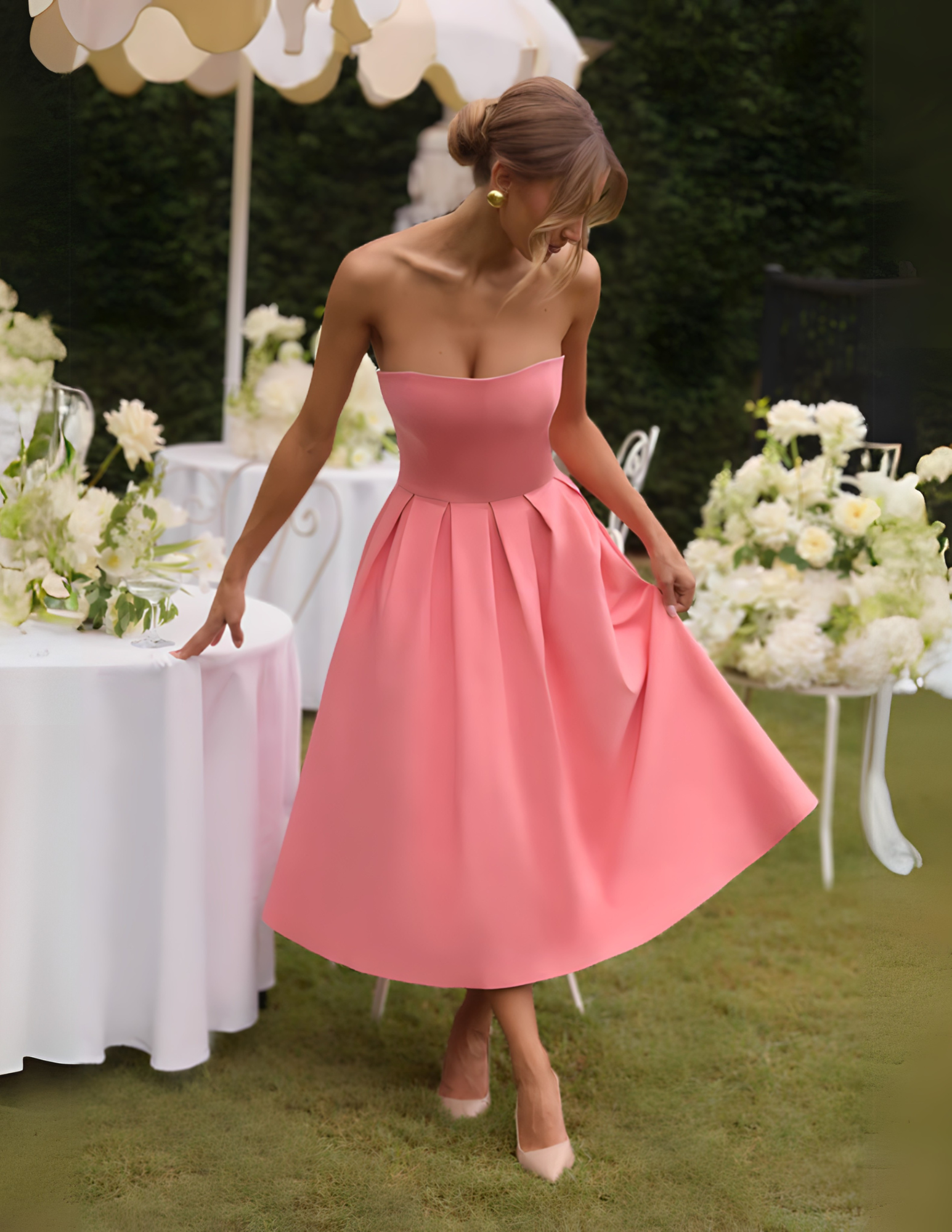 FIORELLA MIDI DRESS - LEMON