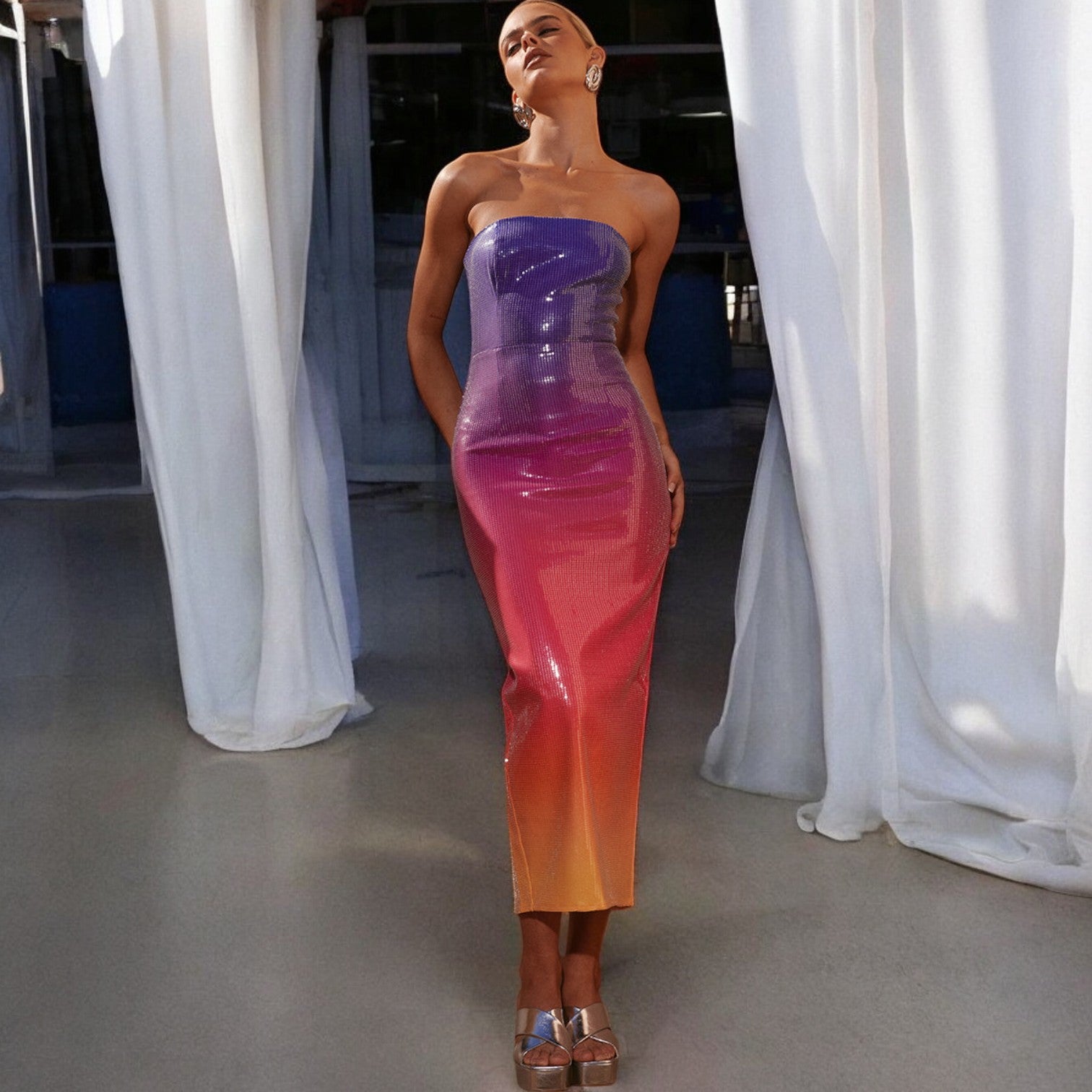 SOL MIDI DRESS