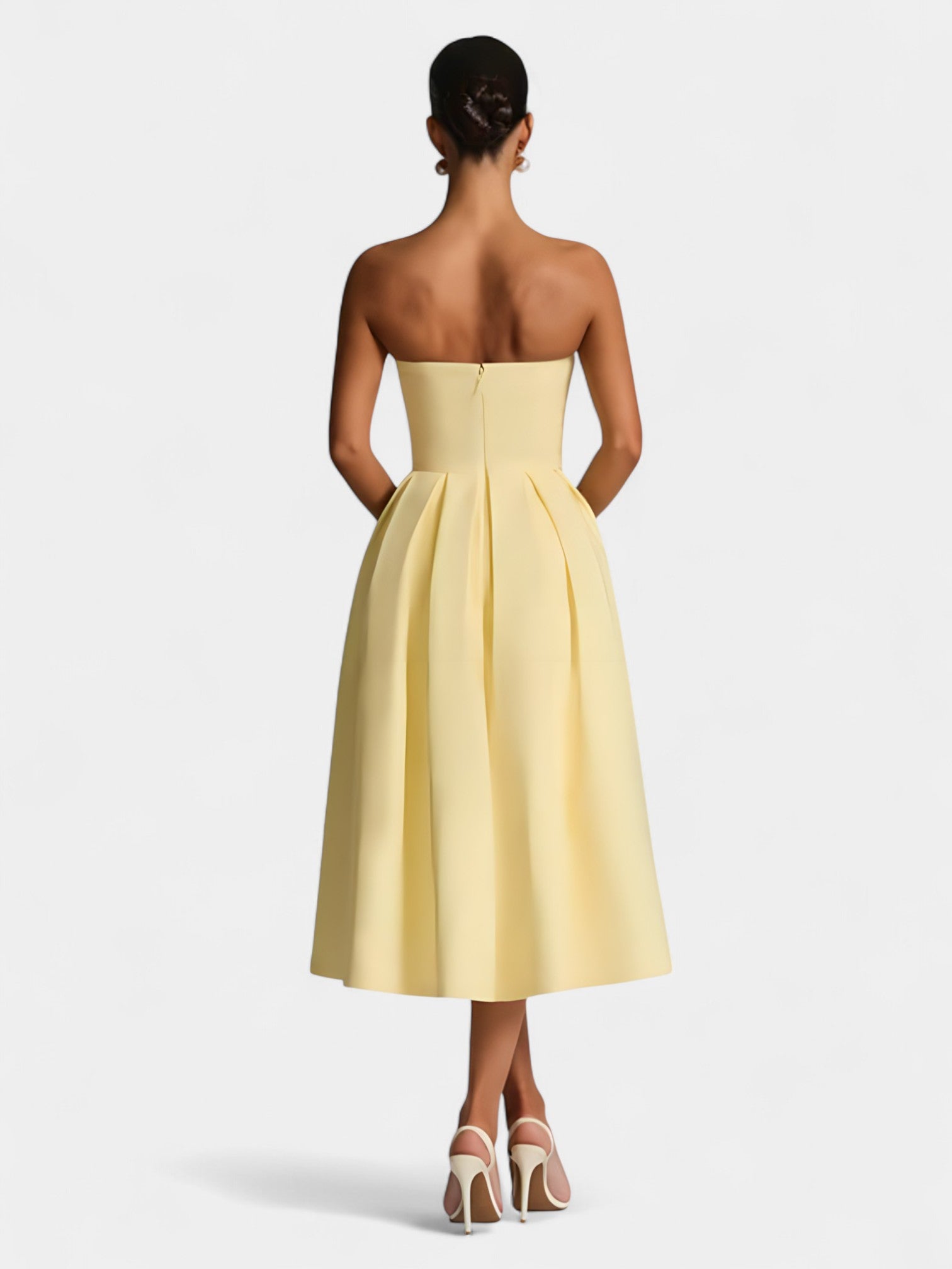 FIORELLA MIDI DRESS - LEMON