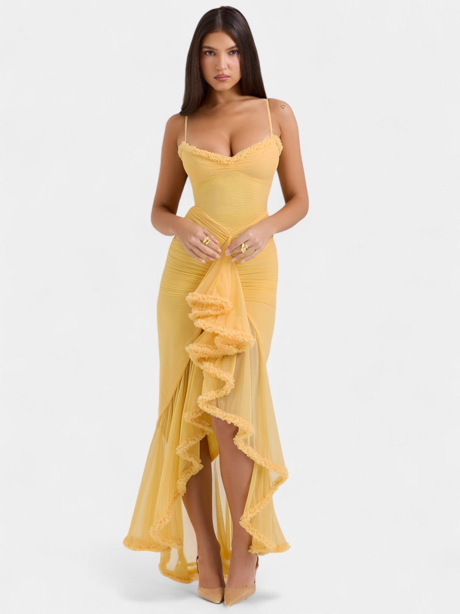 ARIELA MAXI DRESS - LEMON