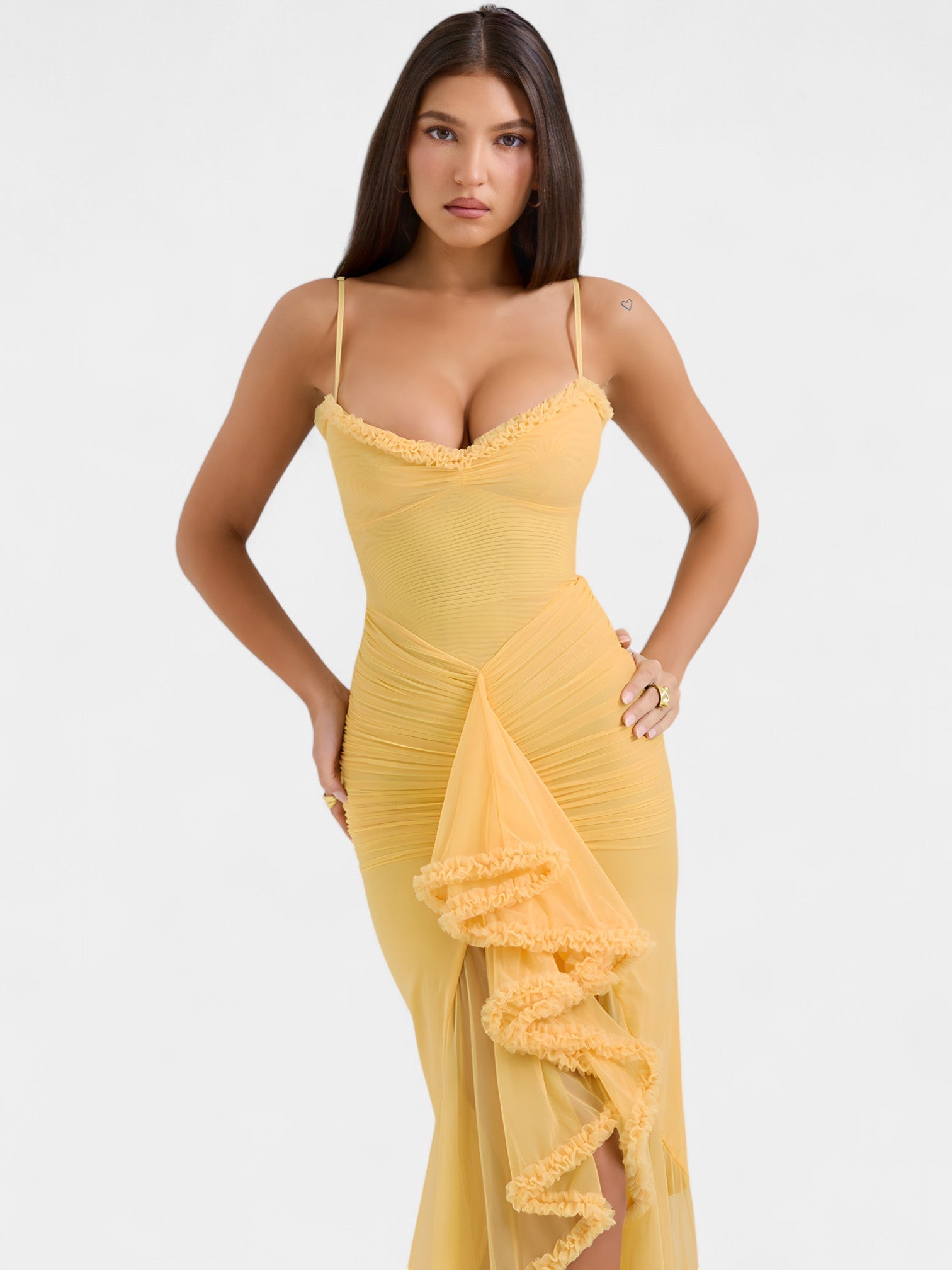 ARIELA MAXI DRESS - LEMON