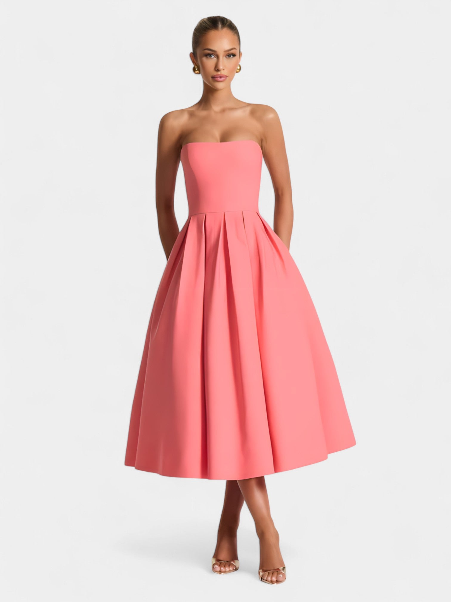 FIORELLA MIDI DRESS - LEMON