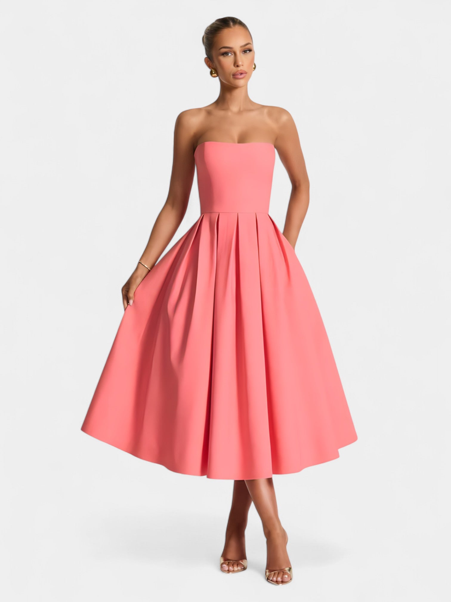 FIORELLA MIDI DRESS - LEMON