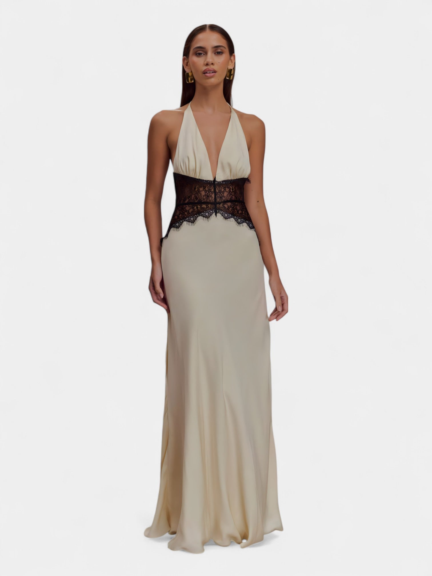 ETNA MAXI DRESS - BLACK / IVORY