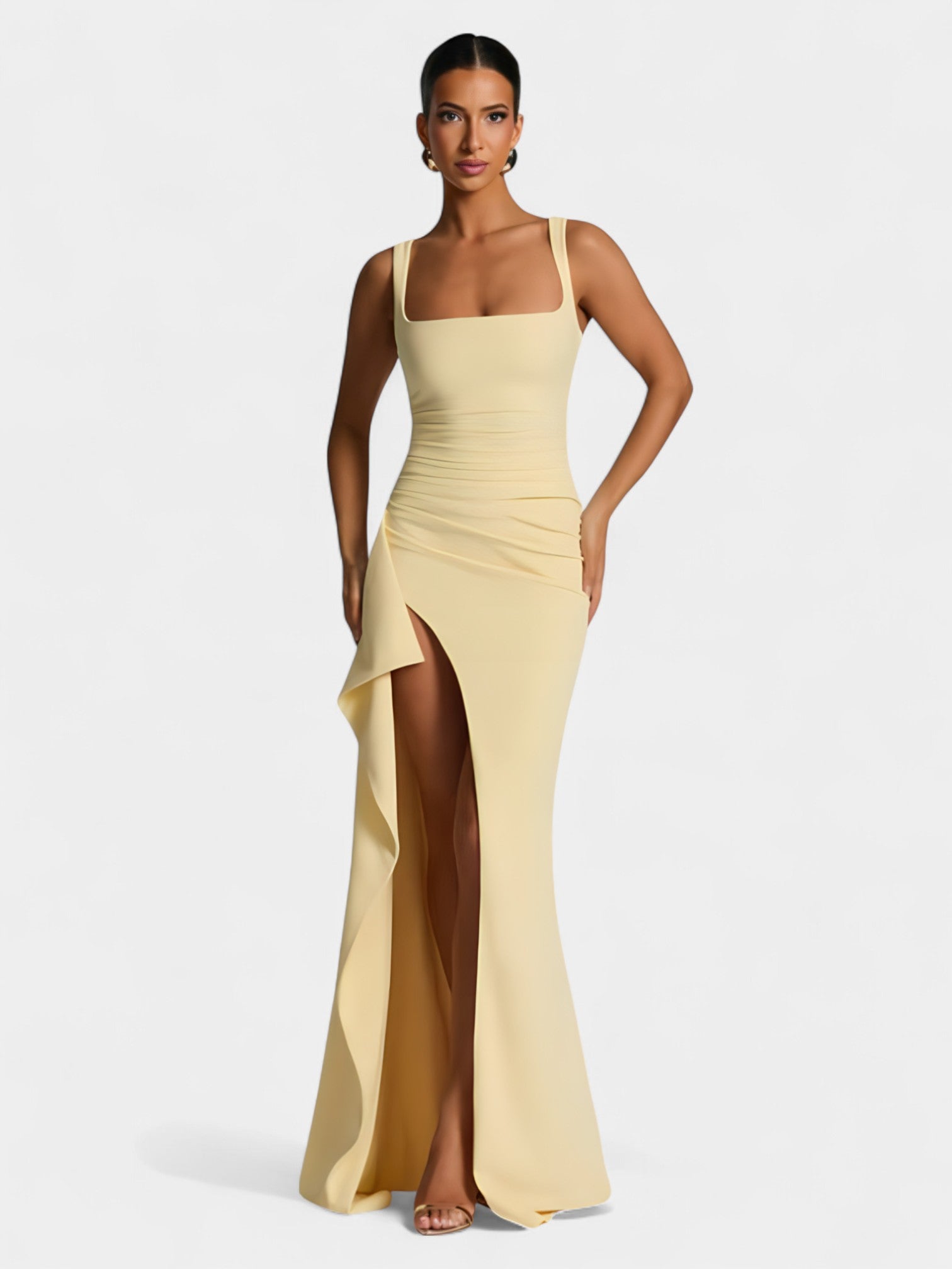 KALENA MAXI DRESS - LEMON