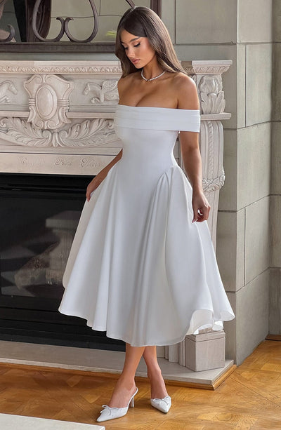 DEBRA MIDI DRESS - IVORY