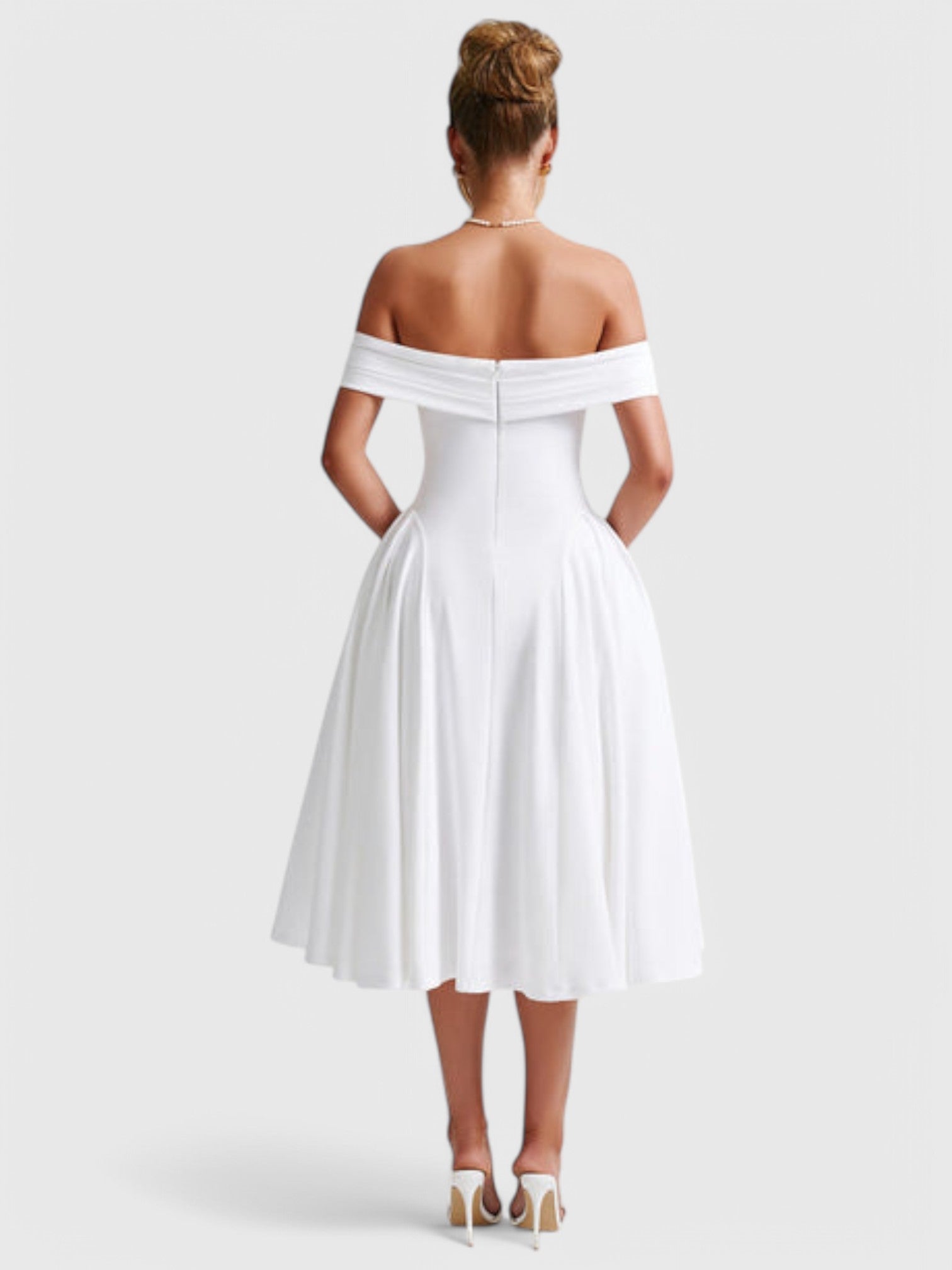 DEBRA MIDI DRESS - IVORY