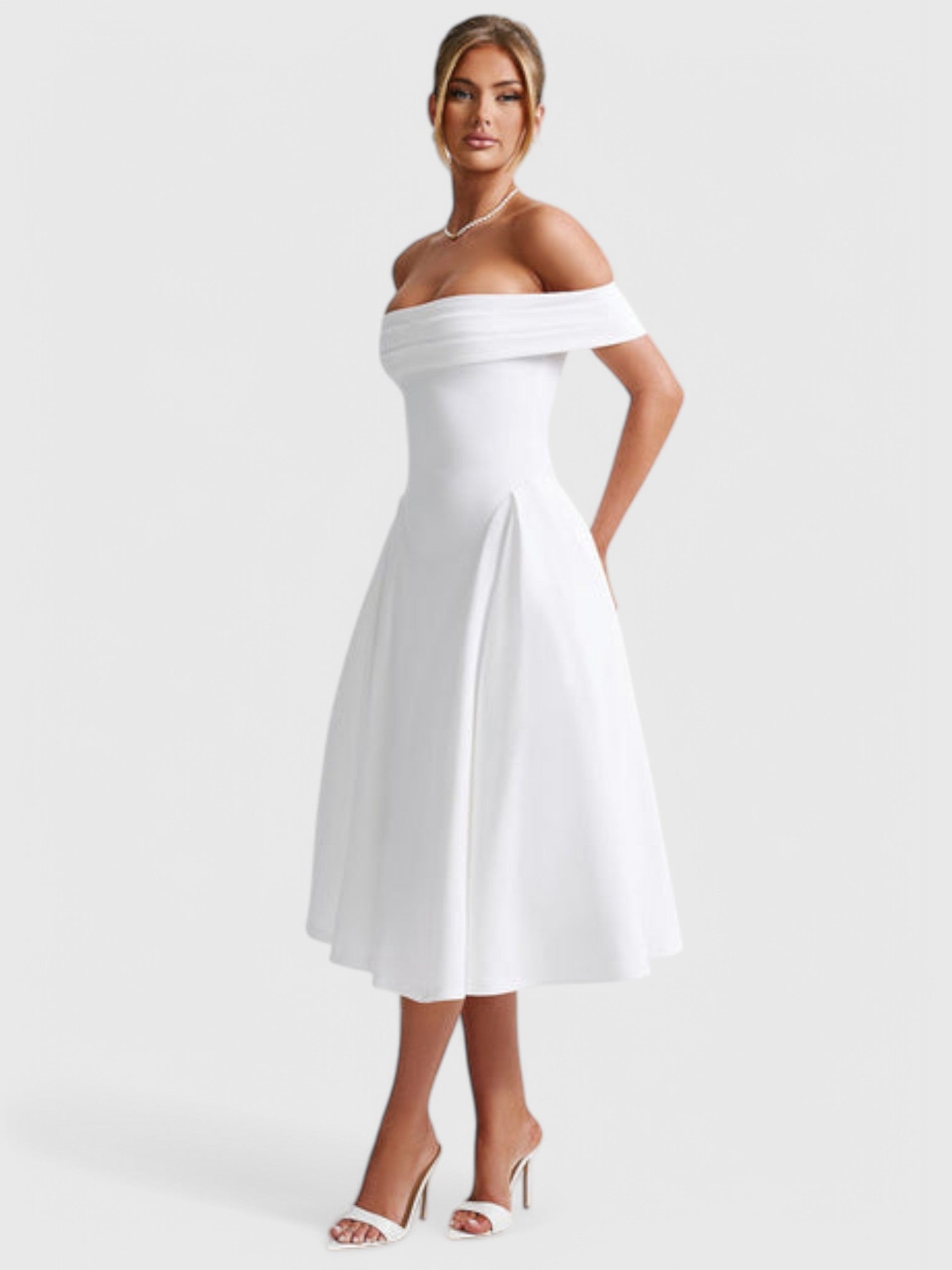 DEBRA MIDI DRESS - IVORY