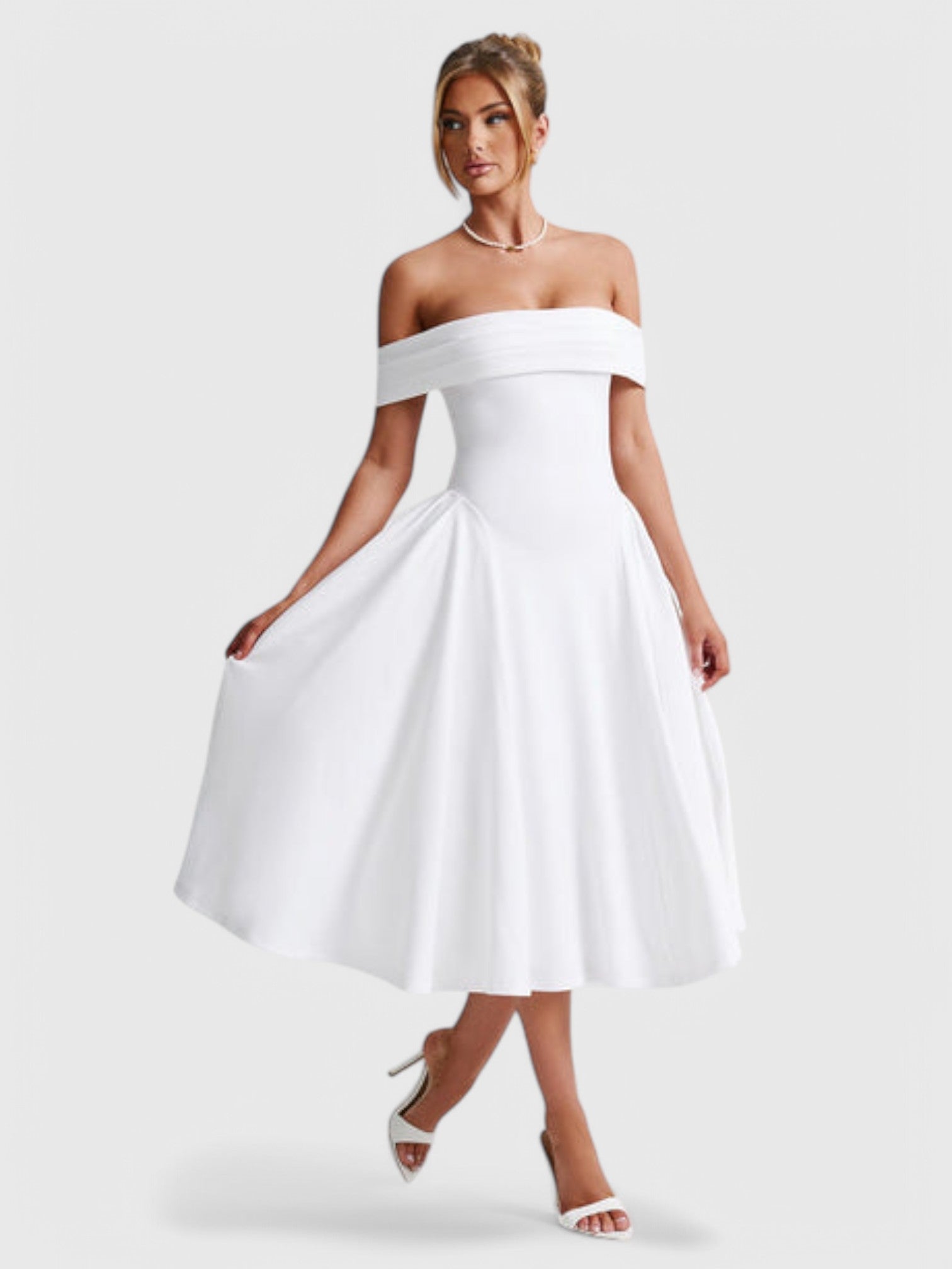 DEBRA MIDI DRESS - IVORY